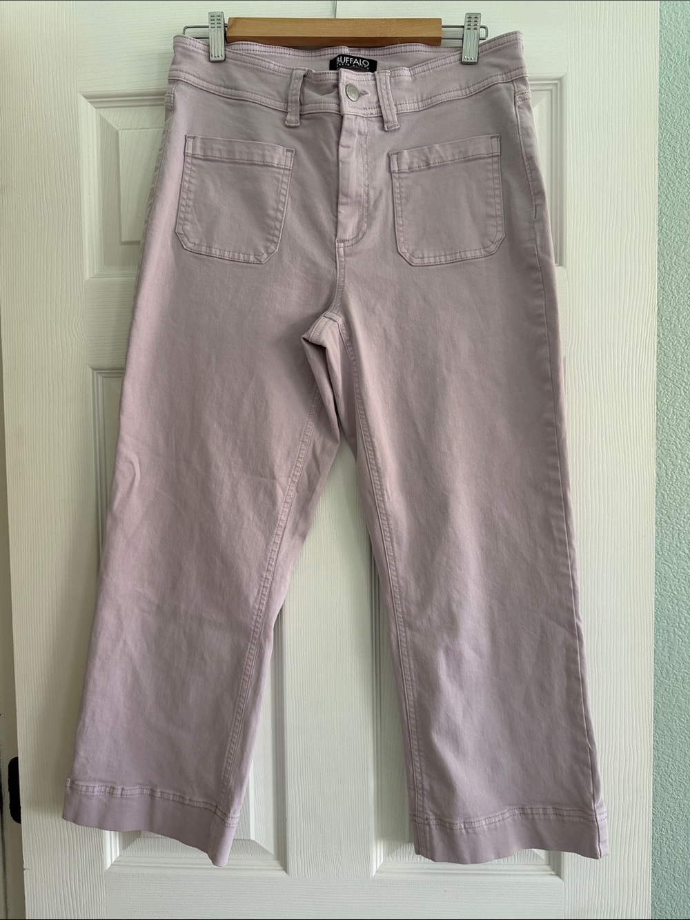 Buffalo David Bitton Pastel Lavender Cropped Straight Jeans